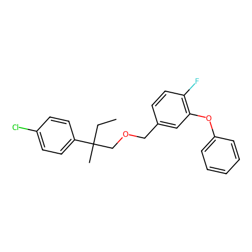 Benzene, 4-((2-(4-chlorophenyl)-2-methylbutoxy)methyl)-1-fluoro-2-phenoxy- structure
