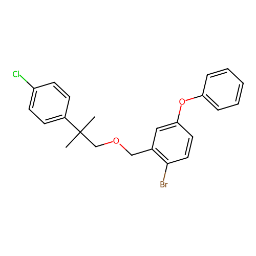 Benzene, 1-bromo-2-((2-(4-chlorophenyl)-2-methylpropoxy)methyl)-4-phenoxy- structure