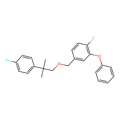 Benzene, 1-fluoro-4-((2-(4-fluorophenyl)-2-methylpropoxy)methyl)-2-phenoxy- structure
