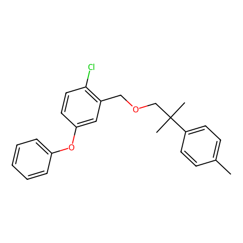 Benzene, 1-chloro-2-((2-(4-methylphenyl)-2-methylpropoxy)methyl)-4-phenoxy- structure