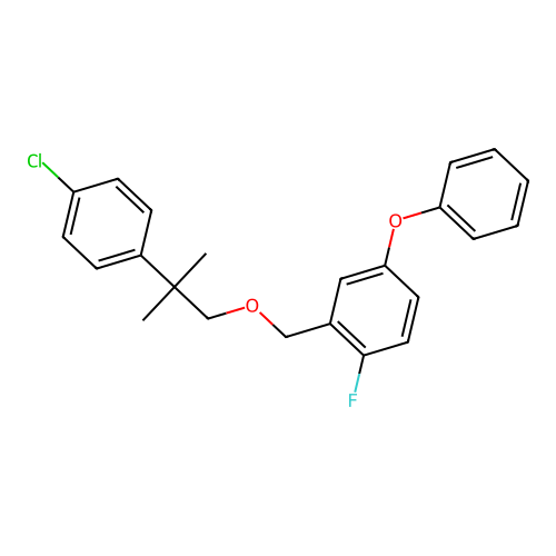 Benzene, 2-((2-(4-chlorophenyl)-2-methylpropoxy)methyl)-1-fluoro-4-phenoxy- structure