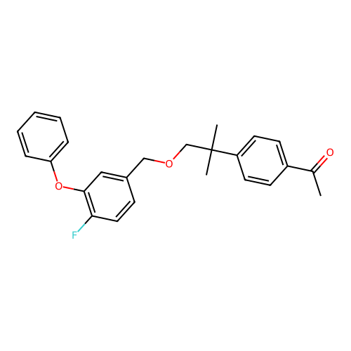 Ethanone, 1-(4-(1,1-dimethyl-2-((4-fluoro-3-phenoxyphenyl)methoxy)ethyl)phenyl)- structure