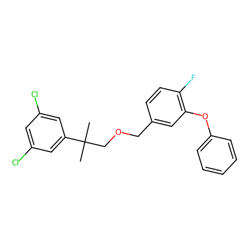 Benzene, 4-((2-(3,5-dichlorophenyl)-2-methylpropoxy)methyl)-1-fluoro-2-phenoxy- structure