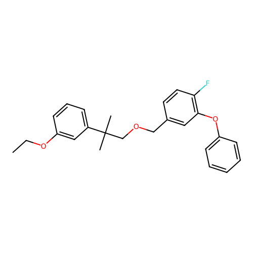 Benzene, 4-((2-(4-ethoxyphenyl)-2-methylpropoxy)methyl)-1-fluoro-2-phenoxy- structure