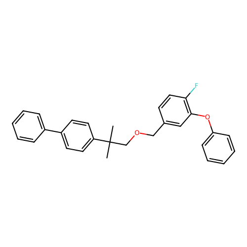 1,1'-Biphenyl, 4-(2-((4-fluoro-3-phenoxyphenyl)methoxy)-1,1-dimethylethyl)- structure