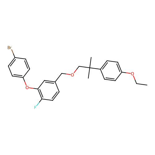 Benzene, 2-(4-bromophenoxy)-4-((2-(4-ethoxyphenyl)-2-methylprpoxy)methyl)-1-fluoro- structure