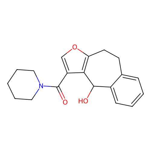Piperidinocarbonyl-3 hydroxy-4 4H-benzo(4,5)cyclohepta(1,2-b)furanne [French] structure