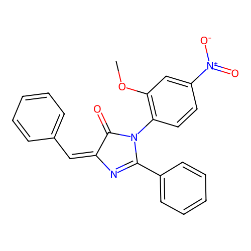 5-Benzylidene-3-(2-methoxy-4-nitrophenyl)-2-phenylimidazol-4-one structure