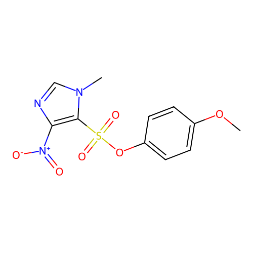(4-Methoxyphenyl) 3-methyl-5-nitroimidazole-4-sulfonate structure