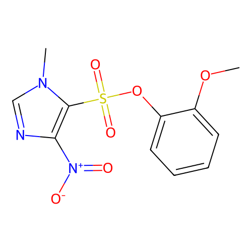 (2-Methoxyphenyl) 3-methyl-5-nitroimidazole-4-sulfonate structure