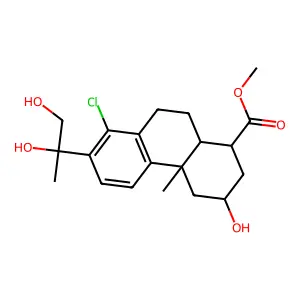 methyl 8-chloro-7-(1,2-dihydroxypropan-2-yl)-3-hydroxy-4a-methyl-2,3,4,9,10,10a-hexahydro-1H-phenanthrene-1-carboxylate structure