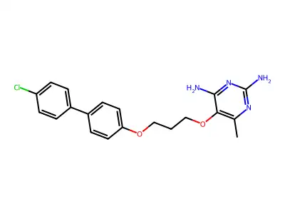 5-[3-[(4'-Chloro[1,1'-biphenyl]-4-yl)oxy]propoxy]-6-methyl-2,4-pyrimidinediamine structure