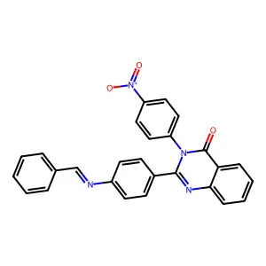 3-(4-Nitrophenyl)-2-(4-((phenylmethylene)amino)phenyl)-4(3H)-quinazolinone structure