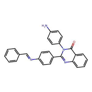 3-(4-Aminophenyl)-2-(4-((phenylmethylene)amino)phenyl)-4(3H)-quinazolinone structure