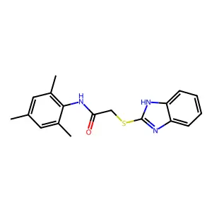 Acetamide, 2-(1H-benzimidazol-2-ylthio)-N-(2,4,6-trimethylphenyl)- structure