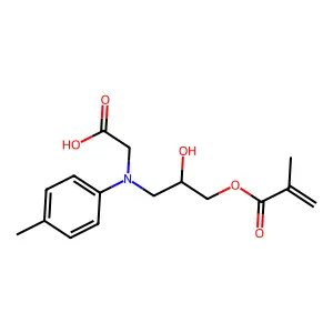 3-((Carboxymethyl)(4-methylphenyl)amino)-2-hydroxypropyl 2-methyl-2-propenoate structure
