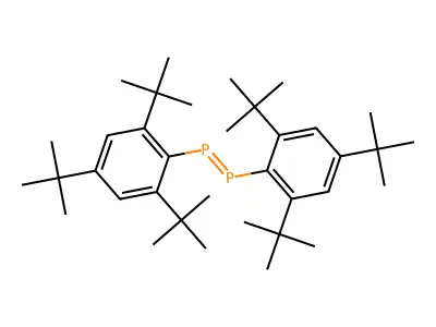 Diphosphene, bis(2,4,6-tri-tert-butylphenyl)- structure
