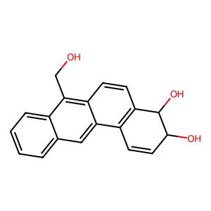 7-Hydroxymethylbenz(a)anthracene-3,4-dihydrodiol structure