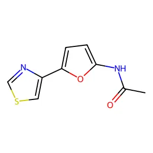 N-(5-(4-噻唑基)-2-呋喃基)乙酰胺 structure