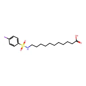 N-11-(4-iodophenylsulfonamide)undecanoic acid structure