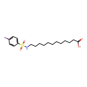 N-12-(4-iodophenylsulfonamide)dodecanoic acid structure