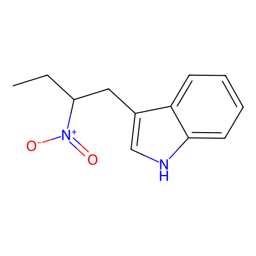3-(2-nitrobutyl)-1H-indole structure