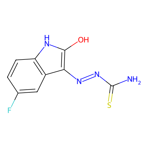 [(5-Fluoro-2-oxoindol-3-yl)amino]thiourea structure