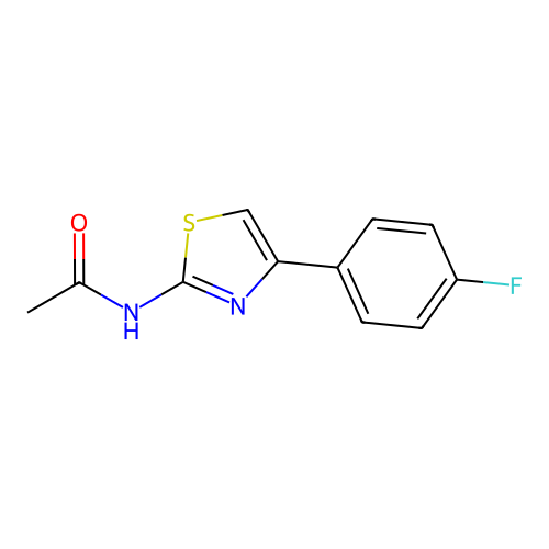 N-[4-(4-fluorophenyl)-1,3-thiazol-2-yl]acetamide structure