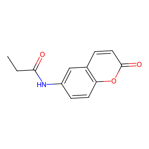 N-(2-oxochromen-6-yl)propanamide structure