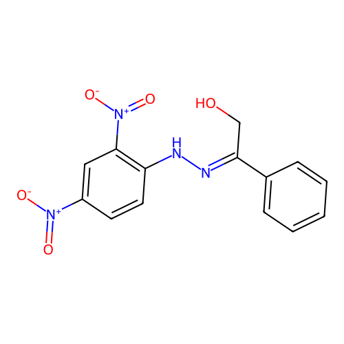 2-[(2,4-Dinitrophenyl)hydrazinylidene]-2-phenylethanol structure
