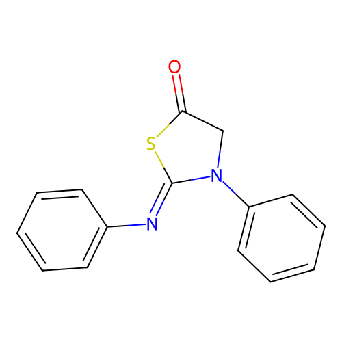 3-Phenyl-2-(phenylimino)-1,3-thiazolidin-5-one structure