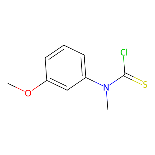 N-(3-methoxyphenyl)-N-methylcarbamothioyl chloride structure