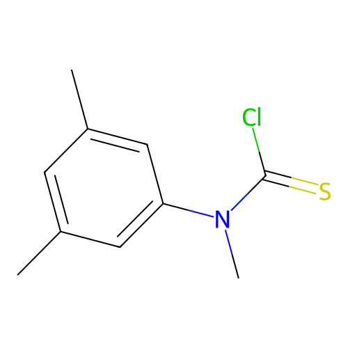 N-(3,5-dimethylphenyl)-N-methylcarbamothioyl chloride structure