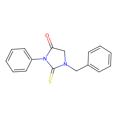1-Benzyl-3-phenyl-2-sulfanylideneimidazolidin-4-one structure