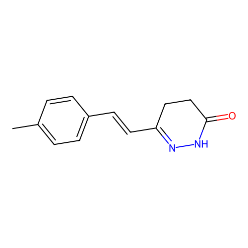 3-[2-(4-methylphenyl)ethenyl]-4,5-dihydro-1H-pyridazin-6-one structure