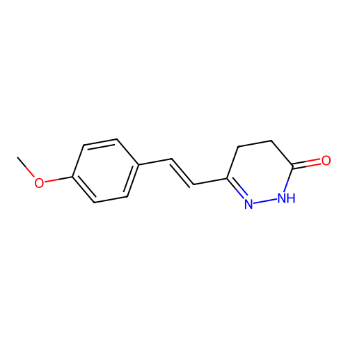 3-[2-(4-methoxyphenyl)ethenyl]-4,5-dihydro-1H-pyridazin-6-one structure