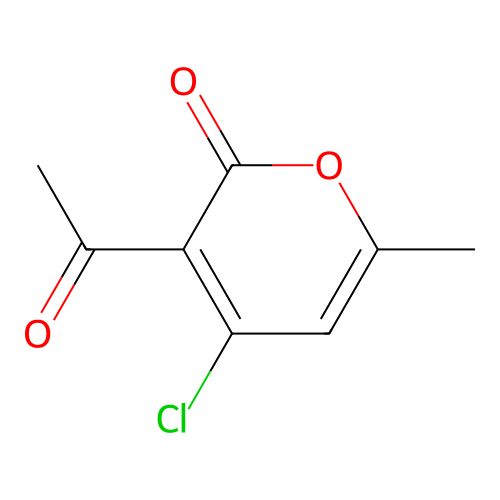 3-Acetyl-4-chloro-6-methylpyran-2-one structure