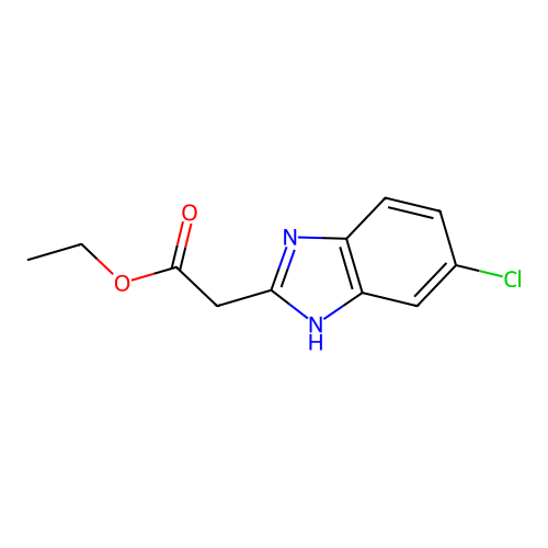 Ethyl (6-chloro-1H-benzimidazol-2-yl)acetate structure