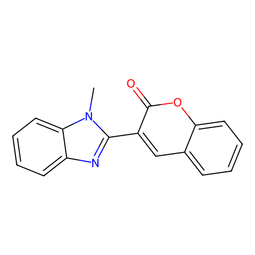 3-(1-Methylbenzimidazol-2-yl)chromen-2-one structure