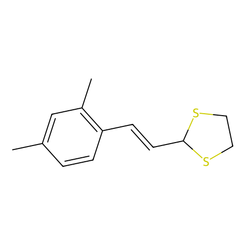 1,3-Dithiolane, 2,4-dimethyl-2-styryl- structure