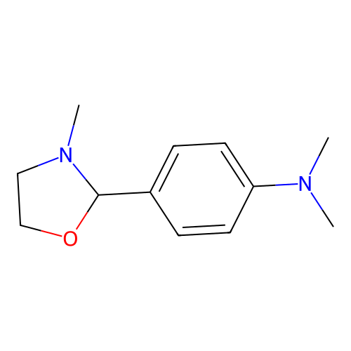 N,N-Dimethyl-4-(3-methyl-1,3-oxazolidin-2-yl)aniline structure