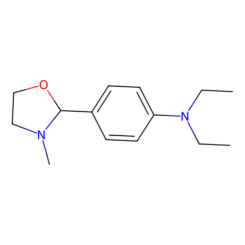Oxazolidine, 2-(p-(diethylamino)phenyl)-3-methyl- structure