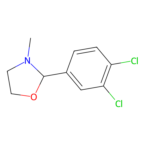 Oxazolidine, 2-(3,4-dichlorophenyl)-3-methyl- structure
