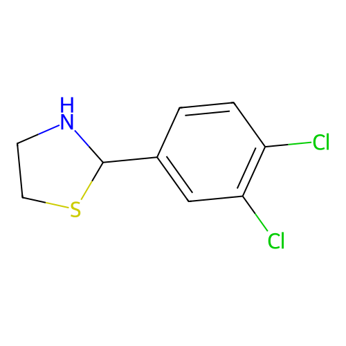 2-(3,4-Dichlorophenyl)-1,3-thiazolidine structure