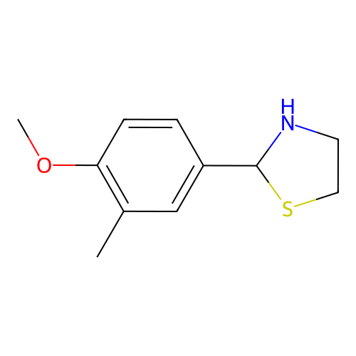 Thiazolidine, 2-(4-methoxy-m-tolyl)- structure