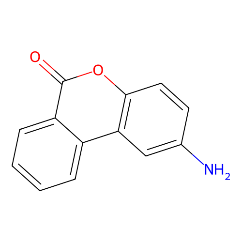 6-Amino-3,4-benzocoumarin structure