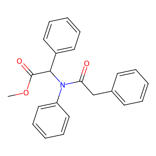 N-Phenyl-N-phenylacetylaminophenylacetic acid methyl ester structure