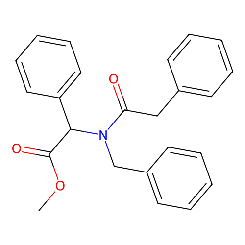 Glycine, N-benzyl-2-phenyl-N-(phenylacetyl)-, methyl ester structure