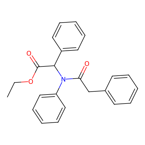 Glycine, N,2-diphenyl-N-(phenylacetyl)-, ethyl ester structure