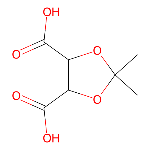 2,2-Dimethyl-1,3-dioxolane-4,5-dicarboxylic acid structure